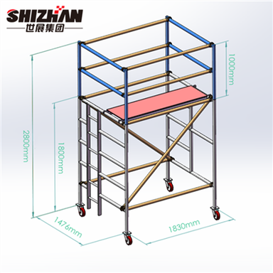 Mobiilne alumiiniumist tellingutorn